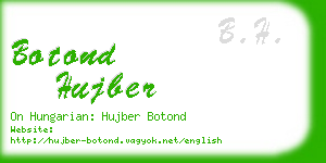 botond hujber business card